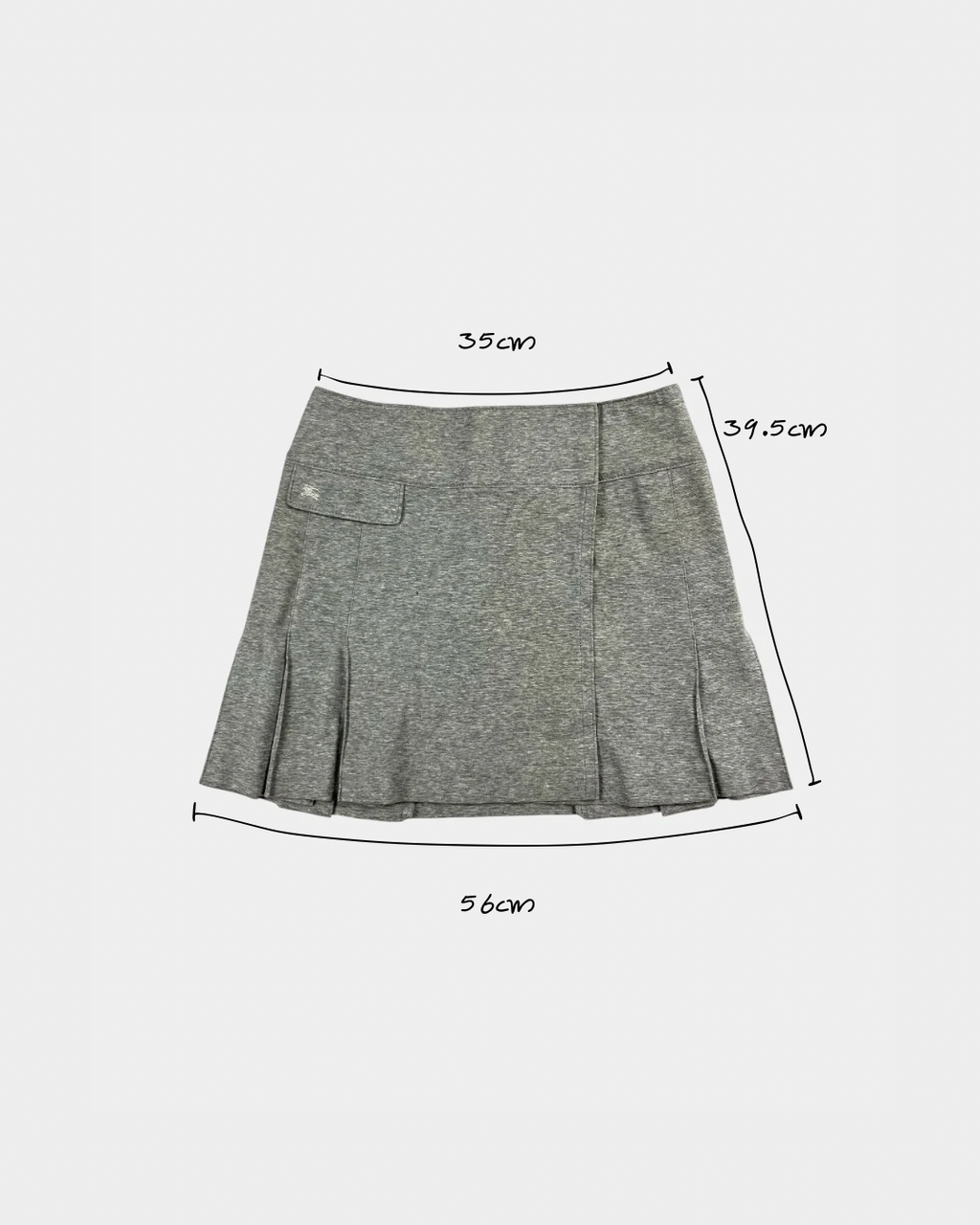 Burberry Blue Label Grey Pleated Skirt