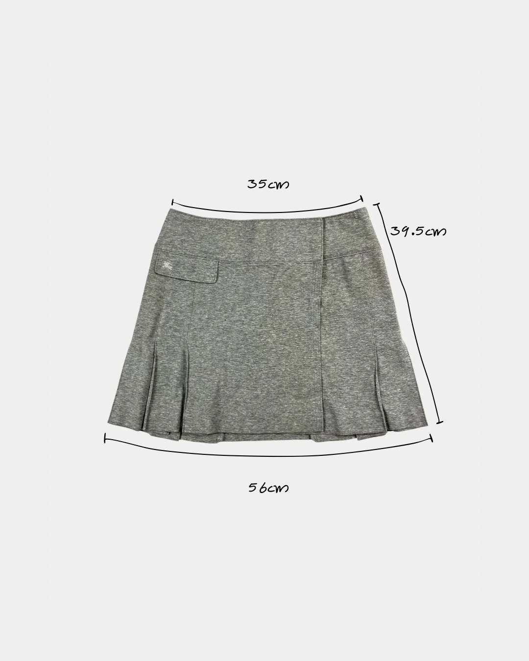 Burberry Blue Label Grey Pleated Skirt