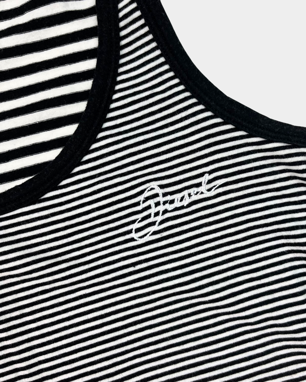 Diesel Striped Tank Top w/ Embroidered Logo