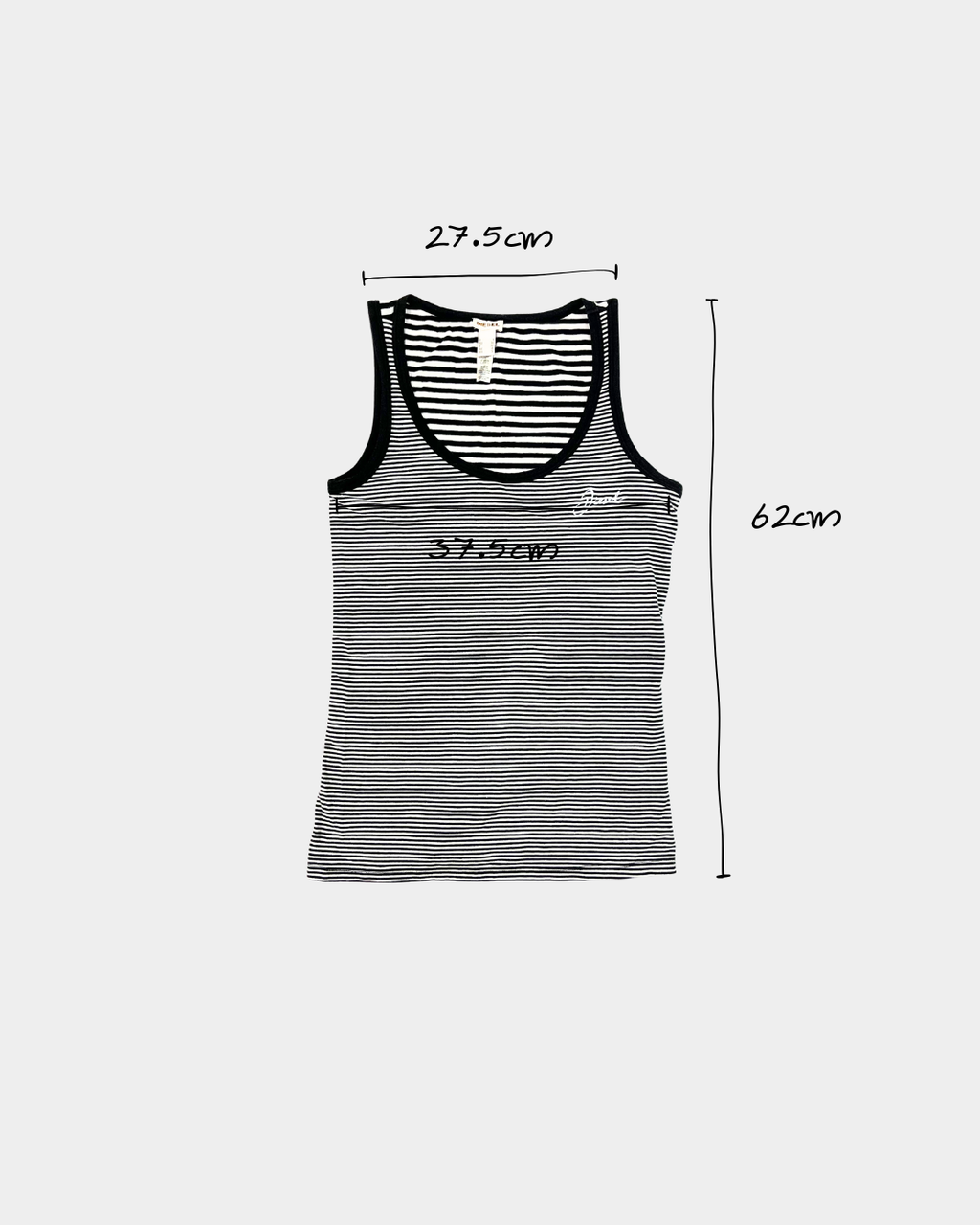Diesel Striped Tank Top w/ Embroidered Logo