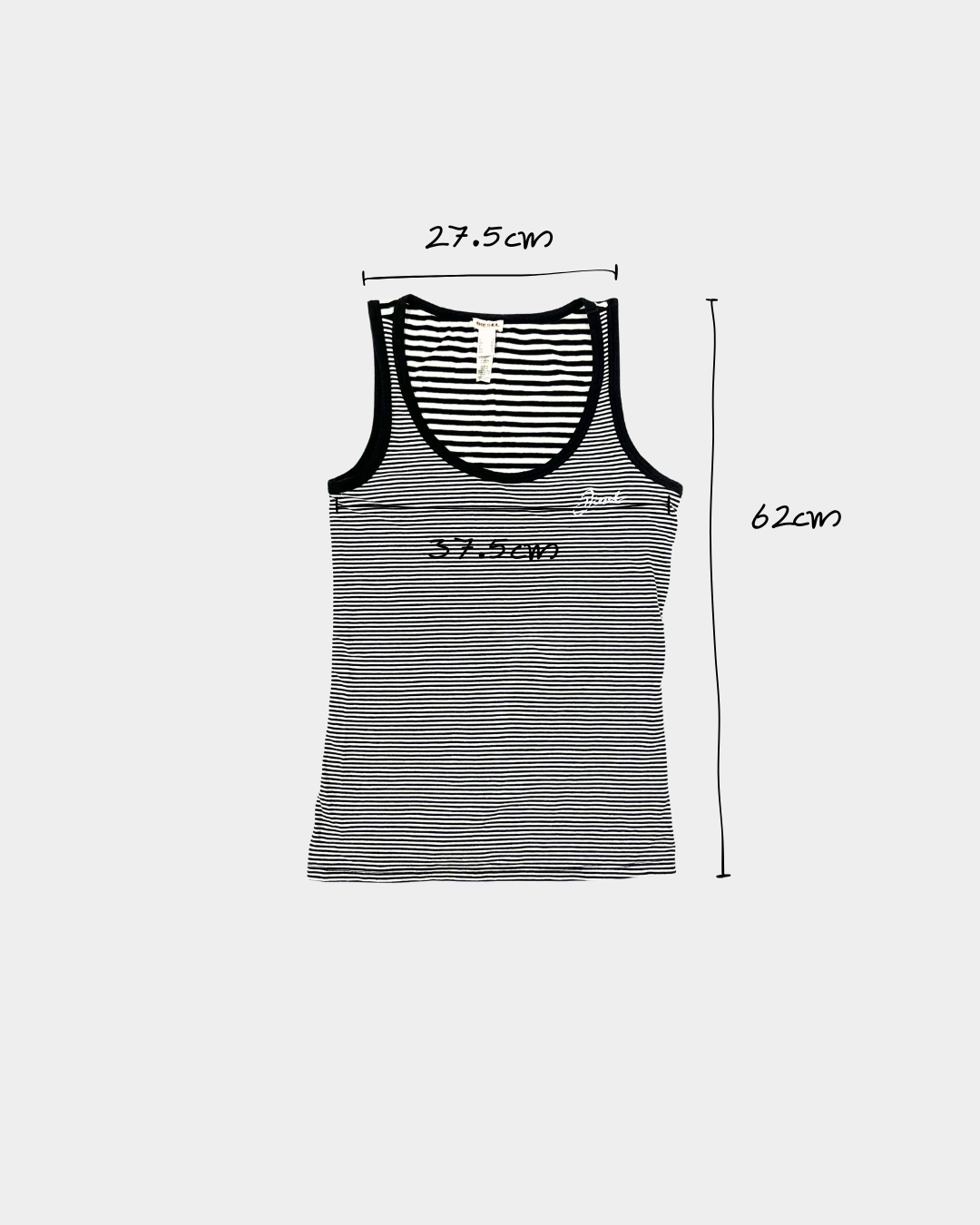 Diesel Striped Tank Top w/ Embroidered Logo