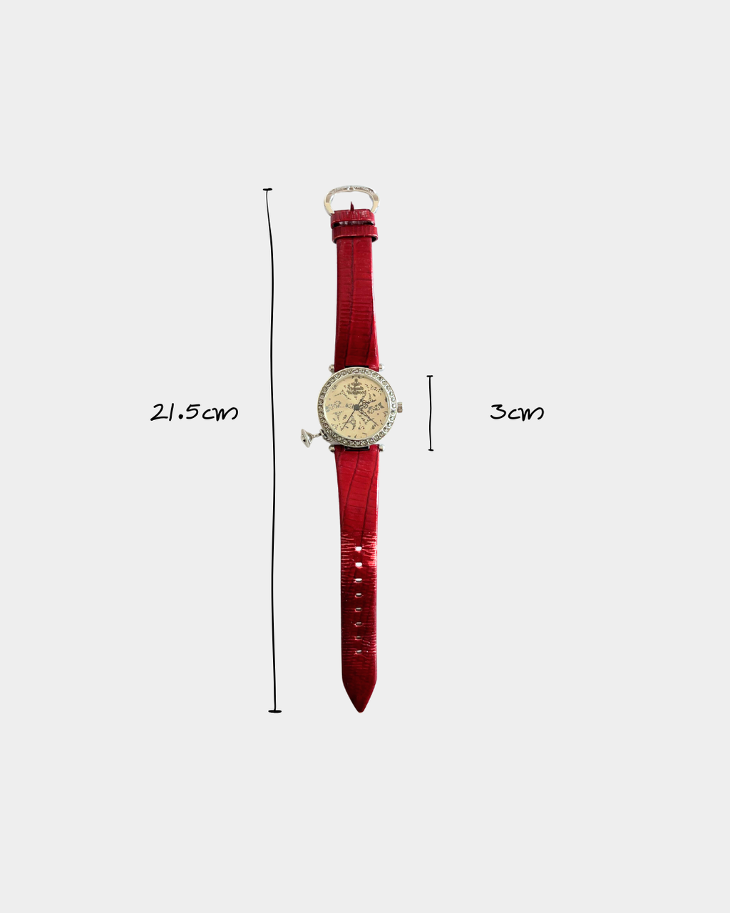 Vivienne Westwood Red Leather Strap Quartz Watch